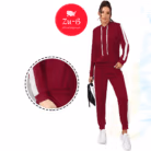 Women’s maroon tracksuit set with hoodie and joggers