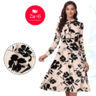 Zu-b Off-White Floral Fit & Flare Dress for Women – ZUB-D1576