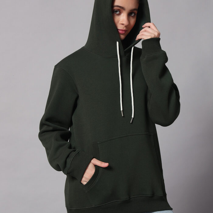 Dark Green Women's Hoodie 1
