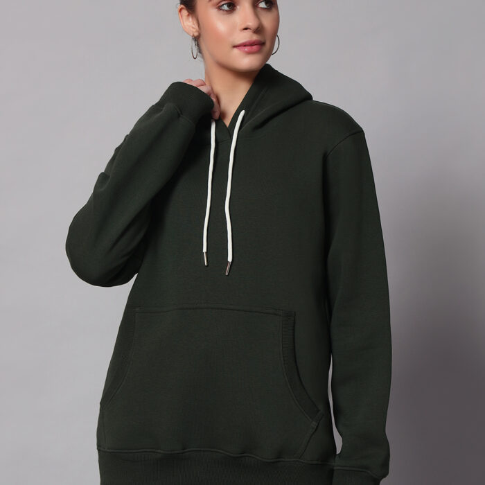 Dark Green Women's Hoodie 4