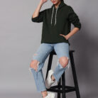 Dark Green Women's Hoodie 6