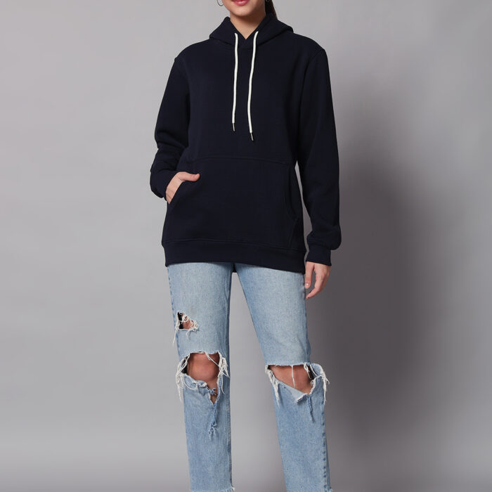Dark Navy Blue Women's Hoodie 3