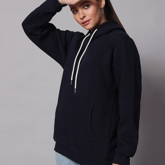 Dark Navy Blue Women's Hoodie 5