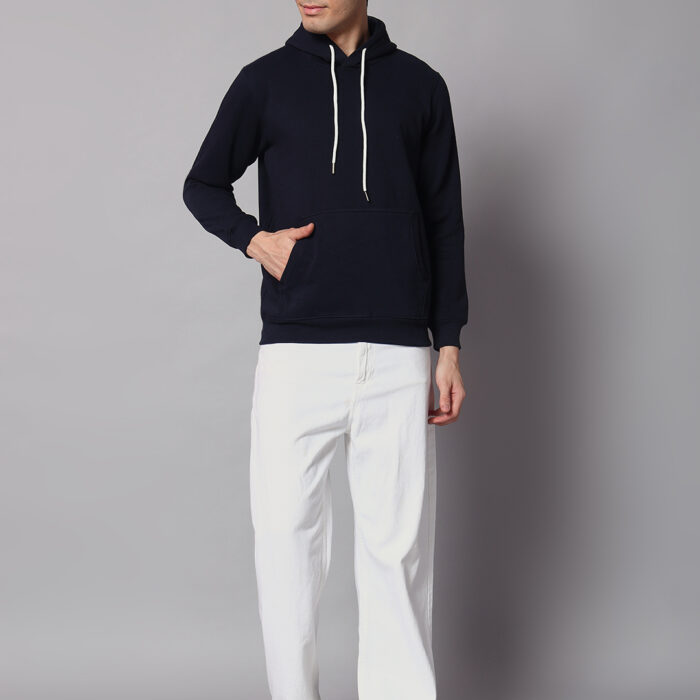 Dark Navy Blue men's Hoodie 2