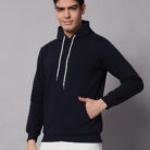 Dark Navy Blue men's Hoodie 4