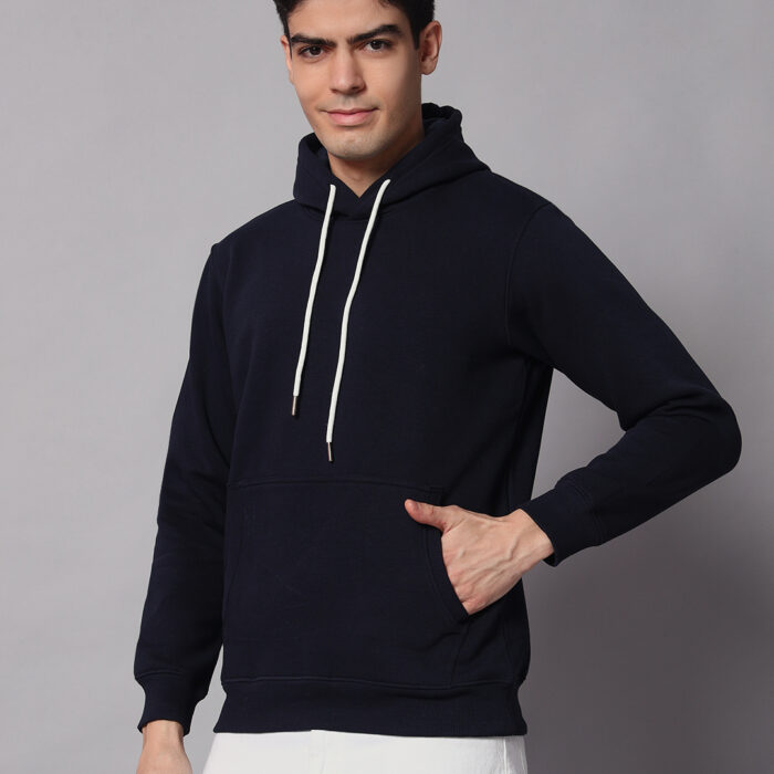 Dark Navy Blue men's Hoodie 4