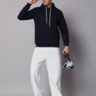 Dark Navy Blue men's Hoodie 5