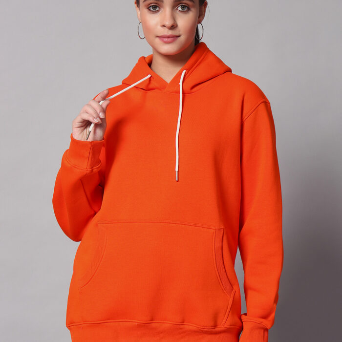 Fire Orange Women's Hoodie 4