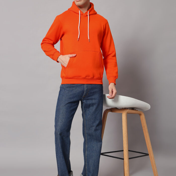 Fire Orange men's Hoodie 5
