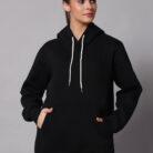 Jet Black Women's Hoodie 4