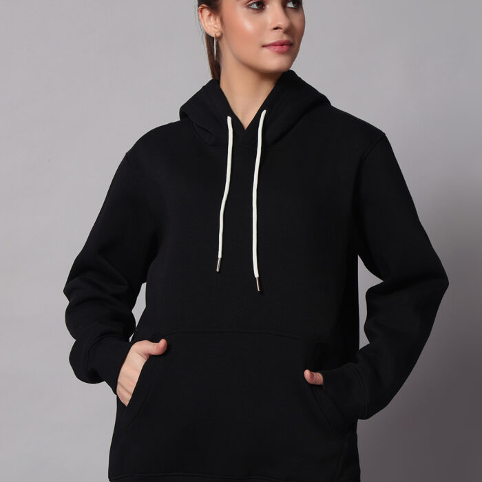 Jet Black Women's Hoodie 4