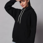 Jet Black Women's Hoodie 5