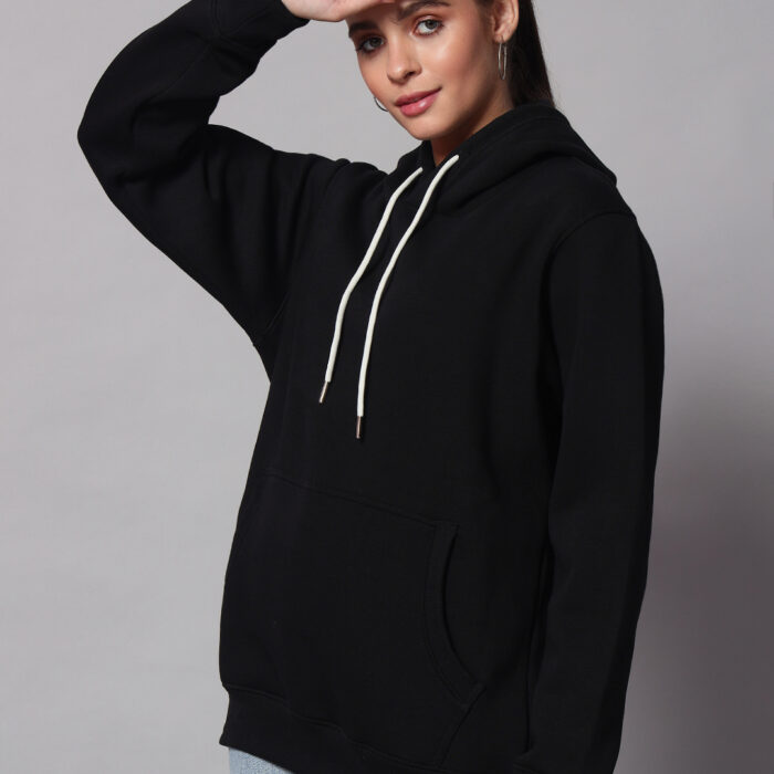 Jet Black Women's Hoodie 5