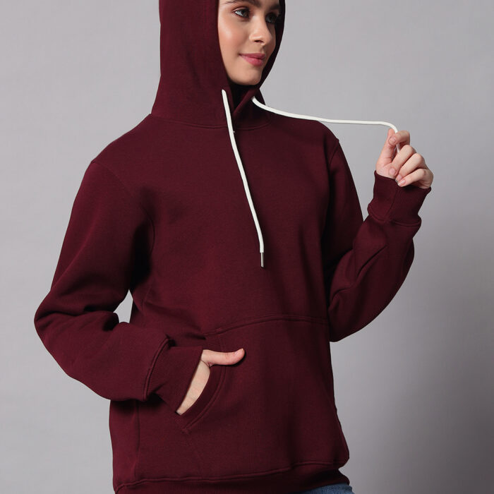 Maroon Women's Hoodie 1