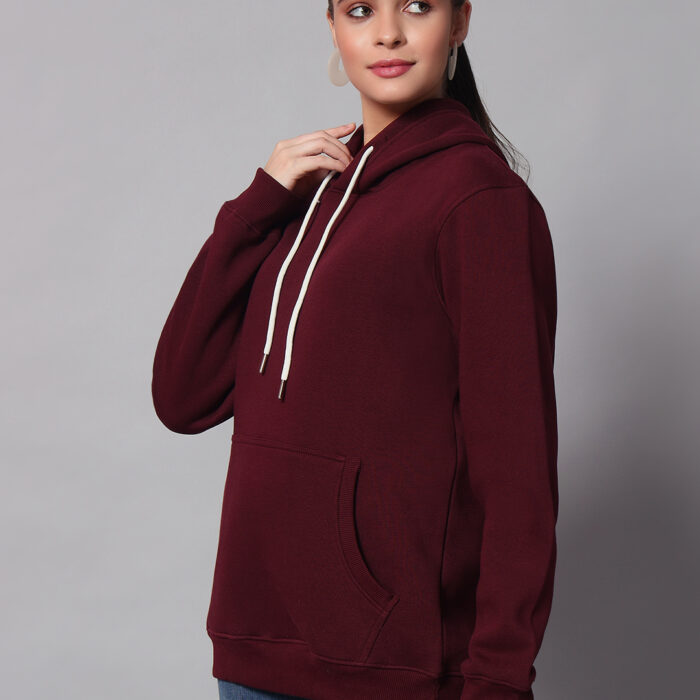 Maroon Women's Hoodie 5