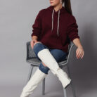 Maroon Women's Hoodie 6