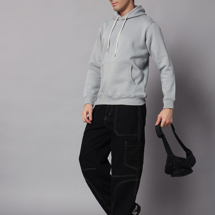 Silver men's Hoodie 6