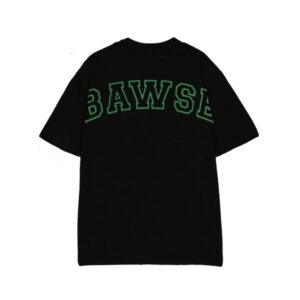 High Neck Graphic T-Shirt - Black